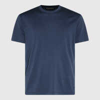 Tricouri Tom Ford Navy Cotton T-Shirt Barbati