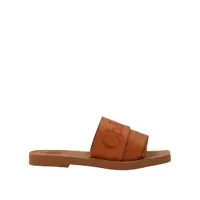 Sandale Chloè Logo Woody Flat Sandals Femei