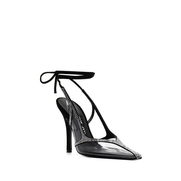 Pantofi cu toc THE ATTICO The Attico Venus Chrome Slingback Pumps Black Femei (BM 18382365) 2