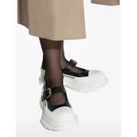 Sneakers Alexander McQueen Dama - Sneakers Alexander McQueen Leather and rubber Sneakers BLACK/WHITE/SILVER Femei (BM 18382474) - B-mall.ro