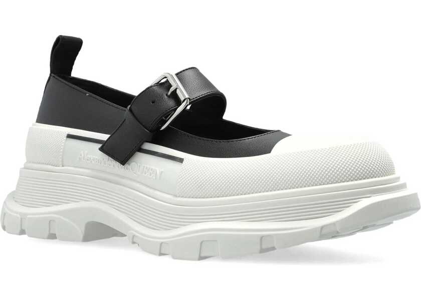 Sneakers Alexander McQueen Leather and rubber Sneakers BLACK/WHITE/SILVER Femei (BM 18382474) 1