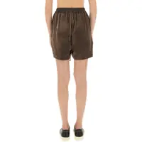 Pantaloni scurti Dama - Pantaloni scurti Rick Owens Viscose And Cupro Shorts BROWN Femei (BM 18382567) - B-mall.ro