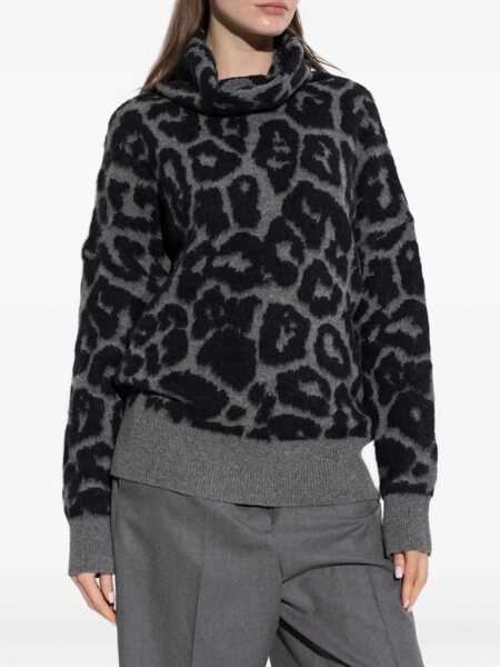 Pulovere Stella McCartney Wool And Alpaca Leopard Sweater BLACK Femei (BM 18382585) 3