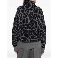 Pulovere Stella McCartney Dama - Pulovere Stella McCartney Wool And Alpaca Leopard Sweater BLACK Femei (BM 18382585) - B-mall.ro