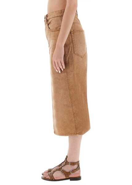 Blugi skinny Isabel Marant Tilauria Skirt BROWN Femei (BM 18382630) 4