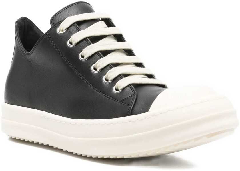 Sneakers Rick Owens Leather Sneaker BLACK Femei (BM 18382651) 2