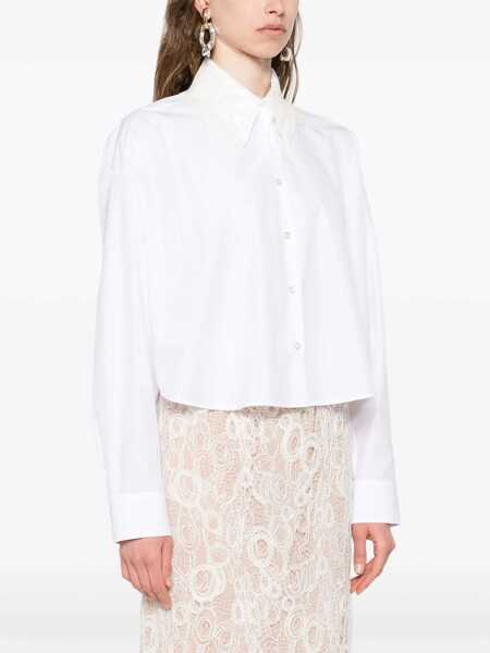 Bluze Fabiana Filippi Poplin Cropped Shirt WHITE Femei (BM 18382690) 3