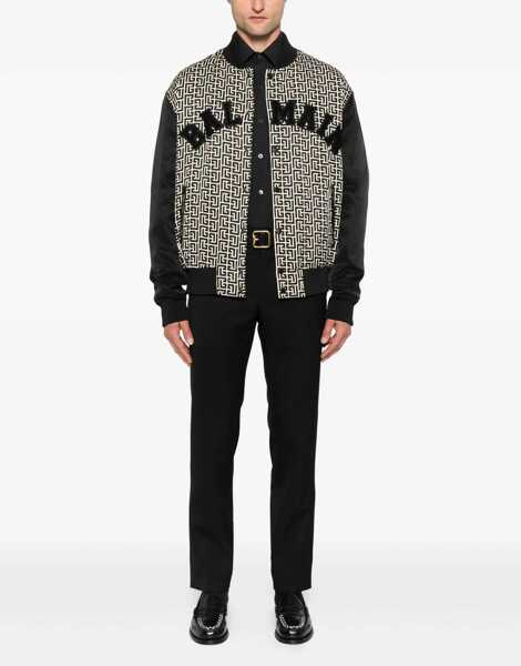 Jachete Balmain Monogrammed Varsity Jacket With Patches MULTICOLOUR Barbati (BM 18382693) 2
