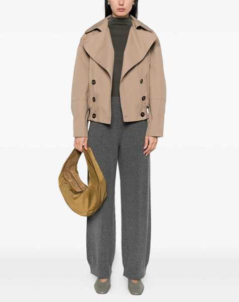 Pantaloni casual Fabiana Filippi Wool, Silk And Cashmere Pants GREY Femei (BM 18382747) 2