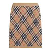 Fuste Burberry Beige Wool Skirt Femei
