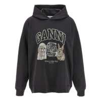 Pulovere Ganni Animals Organic Cotton Hoodie Femei