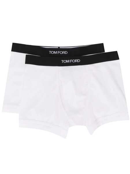 Chiloti Tom Ford Cotton boxer shorts with logo White Barbati (BM 18385794) 1