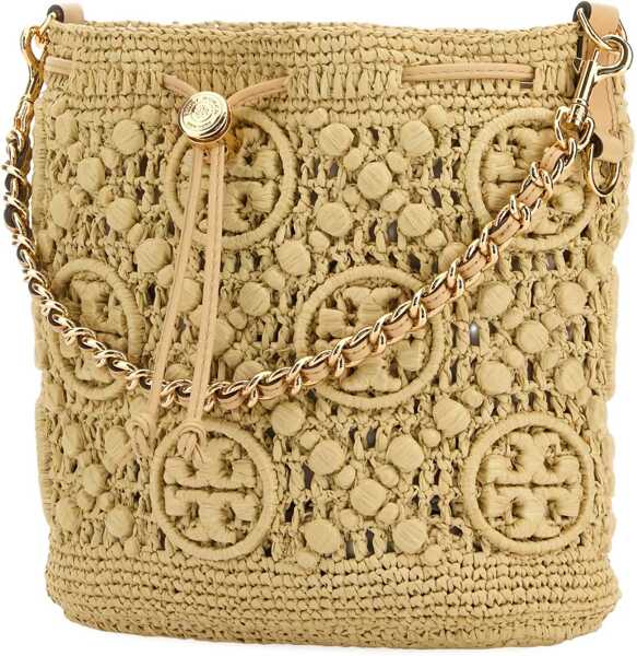 Genti de umar Tory Burch Bucket Bag With Monogram T BEIGE Femei (BM 18385858) 3