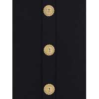 Rochii Balmain Dama - Rochii Balmain Black Dress With Pointed Collar And Logo Buttons On The Front In Wool Woman Black Femei (BM 18386637) - B-mall.ro