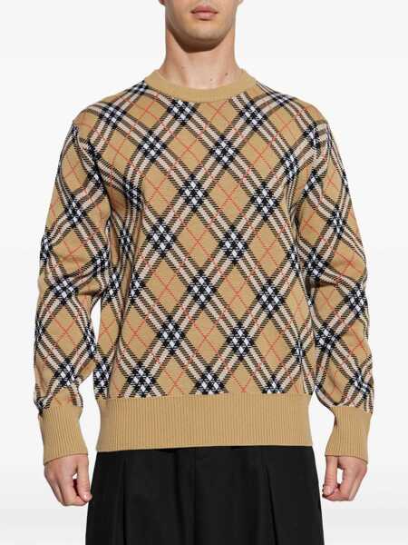 Pulovere Burberry Wool blend crew neck sweater Beige Barbati (BM 18386967) 3