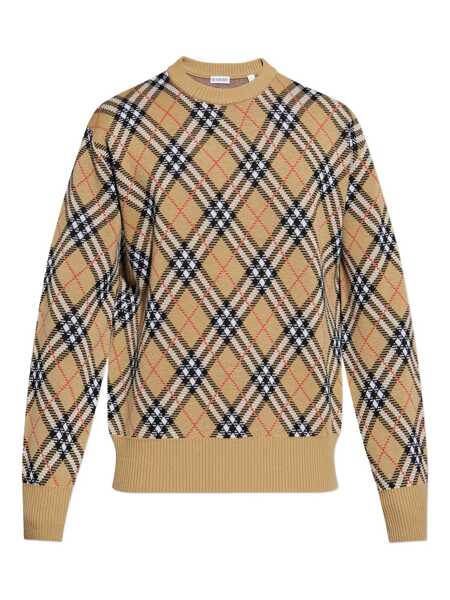 Pulovere Burberry Wool blend crew neck sweater Beige Barbati (BM 18386967) 1