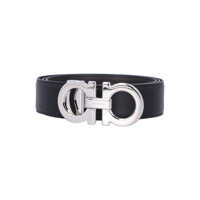 Curele Salvatore Ferragamo Double Gancini Adjustable And Reversible Leather Belt Barbati