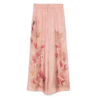 Pantaloni casual Zimmermann Cascadian Printed Silk Trousers Femei