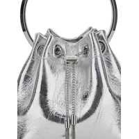 Bratari Dama - Bratari Jimmy Choo Bon Bon Metallic Handbag With Metal Bracelet Handle And Chain-Link Shoulder Strap In Leather Woman GREY Femei (BM 18389841) - B-mall.ro