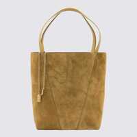 Genti de mana Chloé Dark Gold Leather Totes Femei