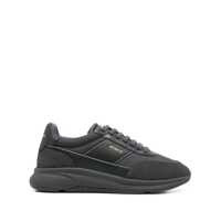 Sneakers 'Genesis Neo Runner' Black Low Top Sneakers With Logo Lettering On Tongue And Heel In Leather Blend Man Barbati
