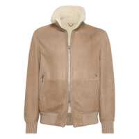 Bomber jacket Brunello Cucinelli Leather Bomber Jacket Barbati