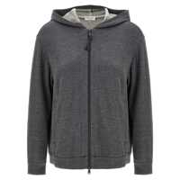 Bluze de trening Brunello Cucinelli 'Precious Zipper Pull' Hoodie Femei