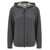 Brunello Cucinelli Brunello Cucinelli 'Precious Zipper Pull' Hoodie GRAY