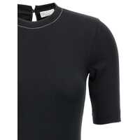 Tricouri Brunello Cucinelli Dama - Tricouri Brunello Cucinelli Brunello Cucinelli Monile Ribbed T-Shirt Black Femei (BM 18391479) - B-mall.ro