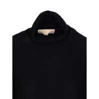 Pulovere Michael Kors Dama - Pulovere Michael Kors Black Turtleneck Cropped Sweater With Logo Plaque On The Rear In Wool Woman Black Femei (BM 18391638) - B-mall.ro