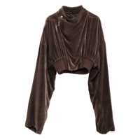 Geci 'Hollywood' Cropped Jacket With Front Zip Closure In Viscose Blend Woman Femei