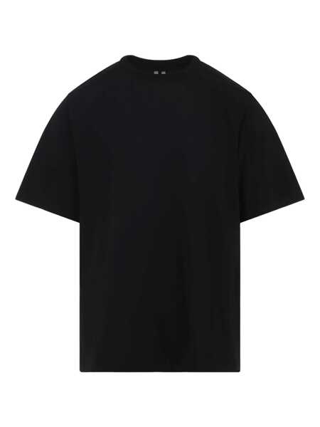 Tricouri Rick Owens Brad Black Crewneck T-Shirt With Rear Stitching In Cotton Man Black Barbati (BM 18392136) 1
