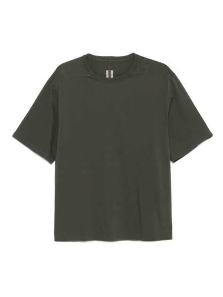 Tricouri Rick Owens Brad Green Crewneck T-Shirt With Rear Stitching In Cotton Man GREEN Barbati (BM 18392139) 1