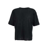 Tricouri 'Brad' Black Crewneck T-Shirt With Rear Stitching In Cotton Man Barbati