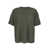 Rick Owens 'Brad' Green Crewneck T-Shirt With Rear Stitching In Cotton Man GREEN