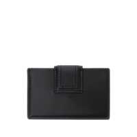 Portofele JACQUEMUS Dama - Portofele JACQUEMUS Le Porte-Cartes Bambino Black Card Holder With Magnetic Closure In Leather Woman Black Femei (BM 18392622) - B-mall.ro