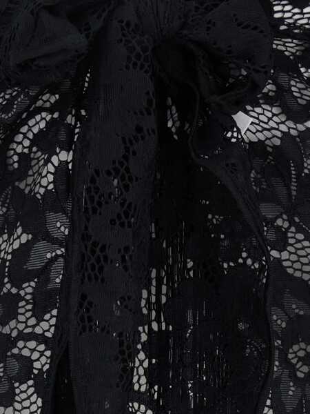 Fuste Venuja Bohemia Black Skirt With Fringed Hem And All-Over Lace Embroidery In Tech Fabric Stretch Woman Black Femei (BM 18392625) 3