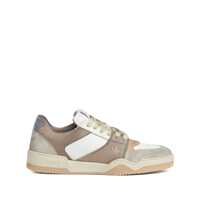 Sneakers Beige Sneakers With Suede Inserts And Embossed Logo On The Side In Leather Man Barbati
