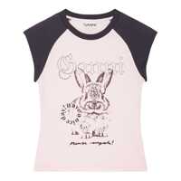 Tricouri Ganni 'Bunny' T-Shirt Femei
