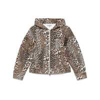Bluze de trening Ganni Leopard Print Organic Cotton Hoodie Femei