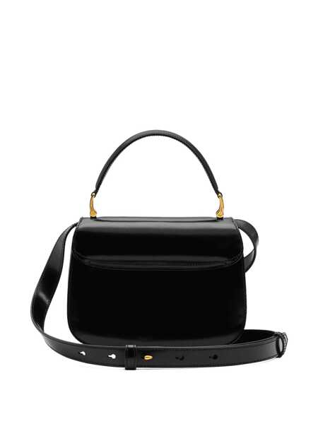 Genti de mana AMI Paris Black Handbag With Adc Patch On The Front And Adjustable And Removable Shoulder Strap In Leather Woman Black Femei (BM 18392766) 4