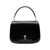 AMI Paris Black Handbag With Adc Patch On The Front And Adjustable And Removable Shoulder Strap In Leather Woman Black