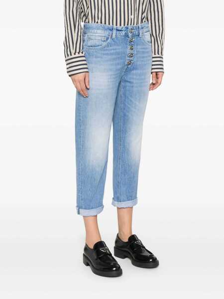 Blugi drepti Dondup KOONS PANTS Blue Femei (BM 18393294) 3