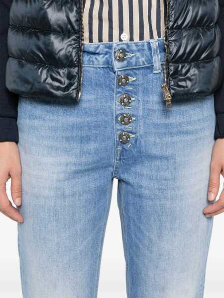 Blugi drepti Dondup KOONS PANTS Blue Femei (BM 18393294) 5