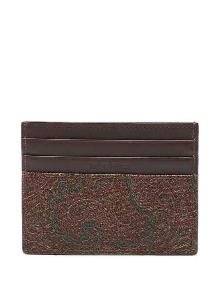 Portofele ETRO Arnica card holder with Pegasus Bordeaux Femei (BM 18393360) 2