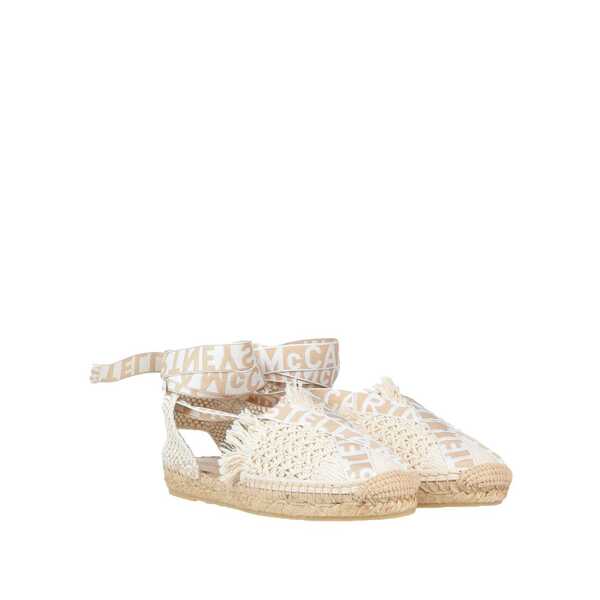 Espadrile Stella McCartney Stella McCartney Logo Canvas Espadrilles Beige Femei (BM 18393369) 2