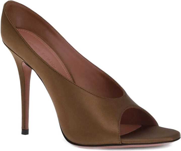 Pantofi cu toc AMINA MUADDI Anok satin Sandals SATIN MOCHA Femei (BM 18393385) 2