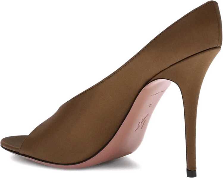 Pantofi cu toc AMINA MUADDI Anok satin Sandals SATIN MOCHA Femei (BM 18393385) 4