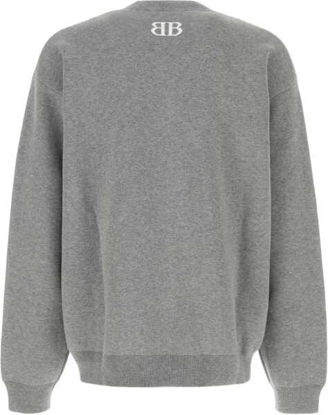 Pulovere Balenciaga Oversized Sweater HEATHER GREY/WHITE Barbati (BM 18393394) 2