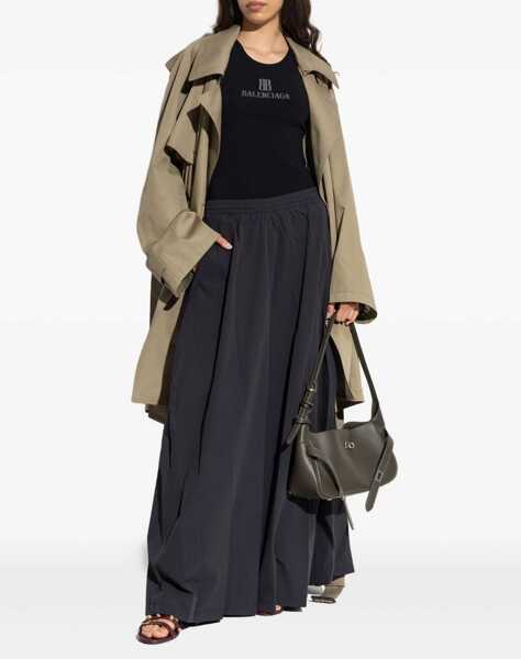 Topuri Balenciaga Logoed Top BLACK/DARK GREY Femei (BM 18393406) 2